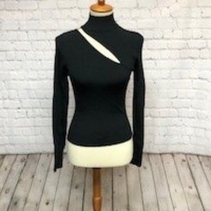 Zara sexy black long sleeve top